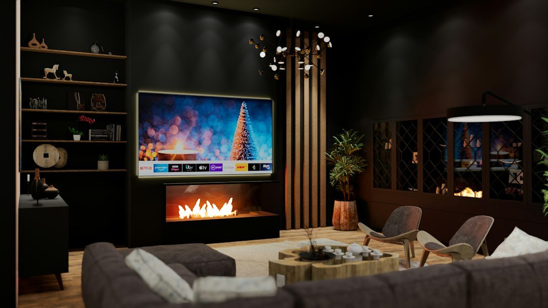 ss iptv na Smart TV w salonie